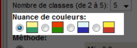 Nuance de couleurs :